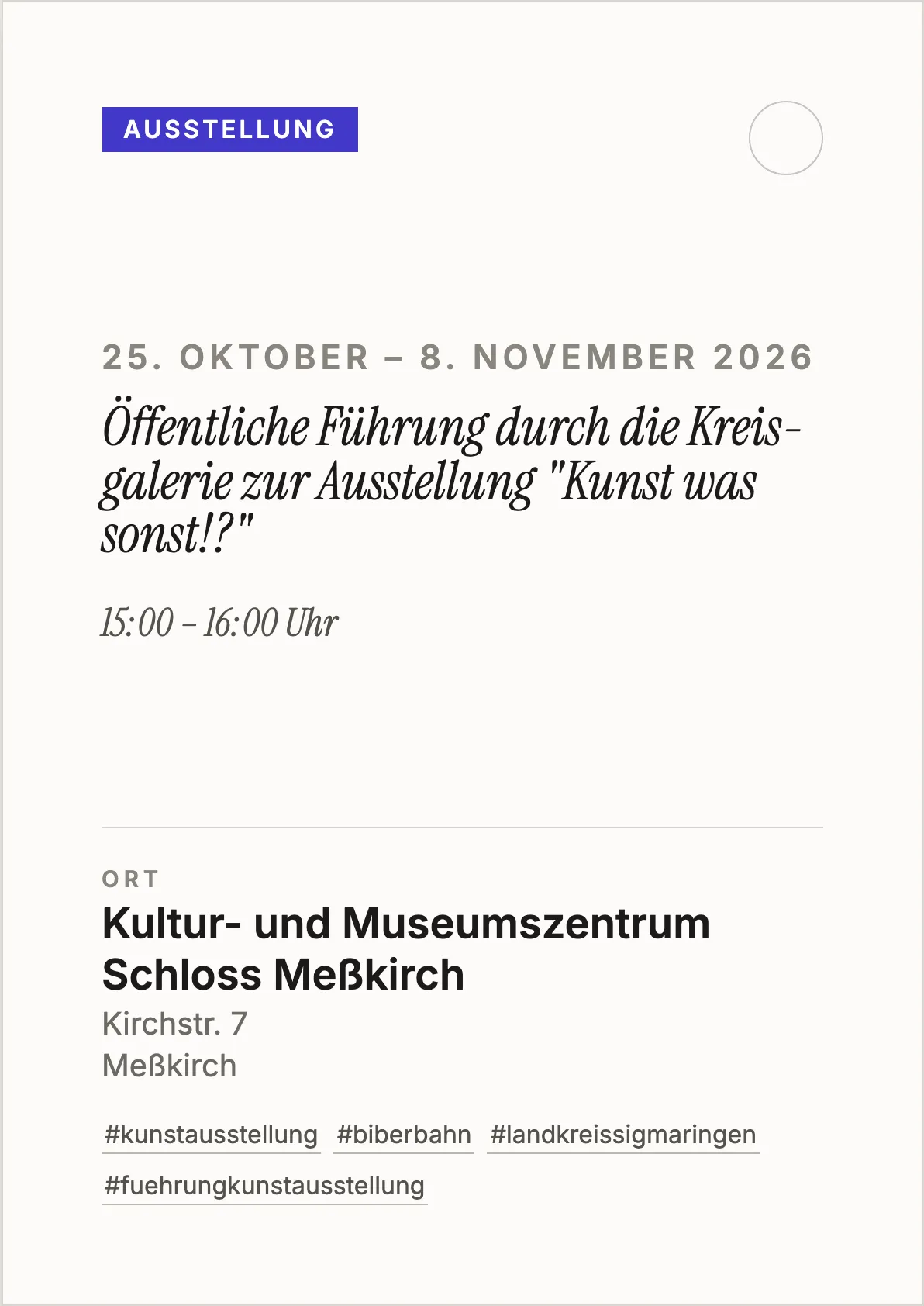 Veranstaltungsflyer