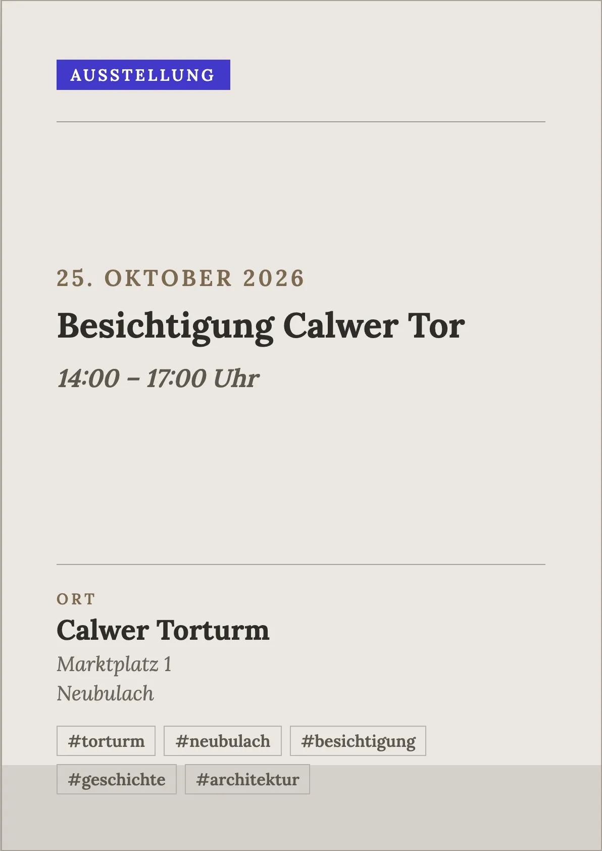 Veranstaltungsflyer