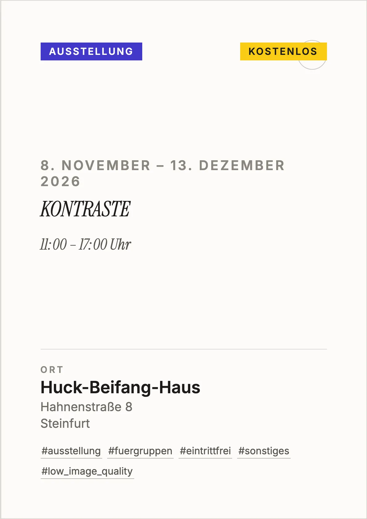 Veranstaltungsflyer