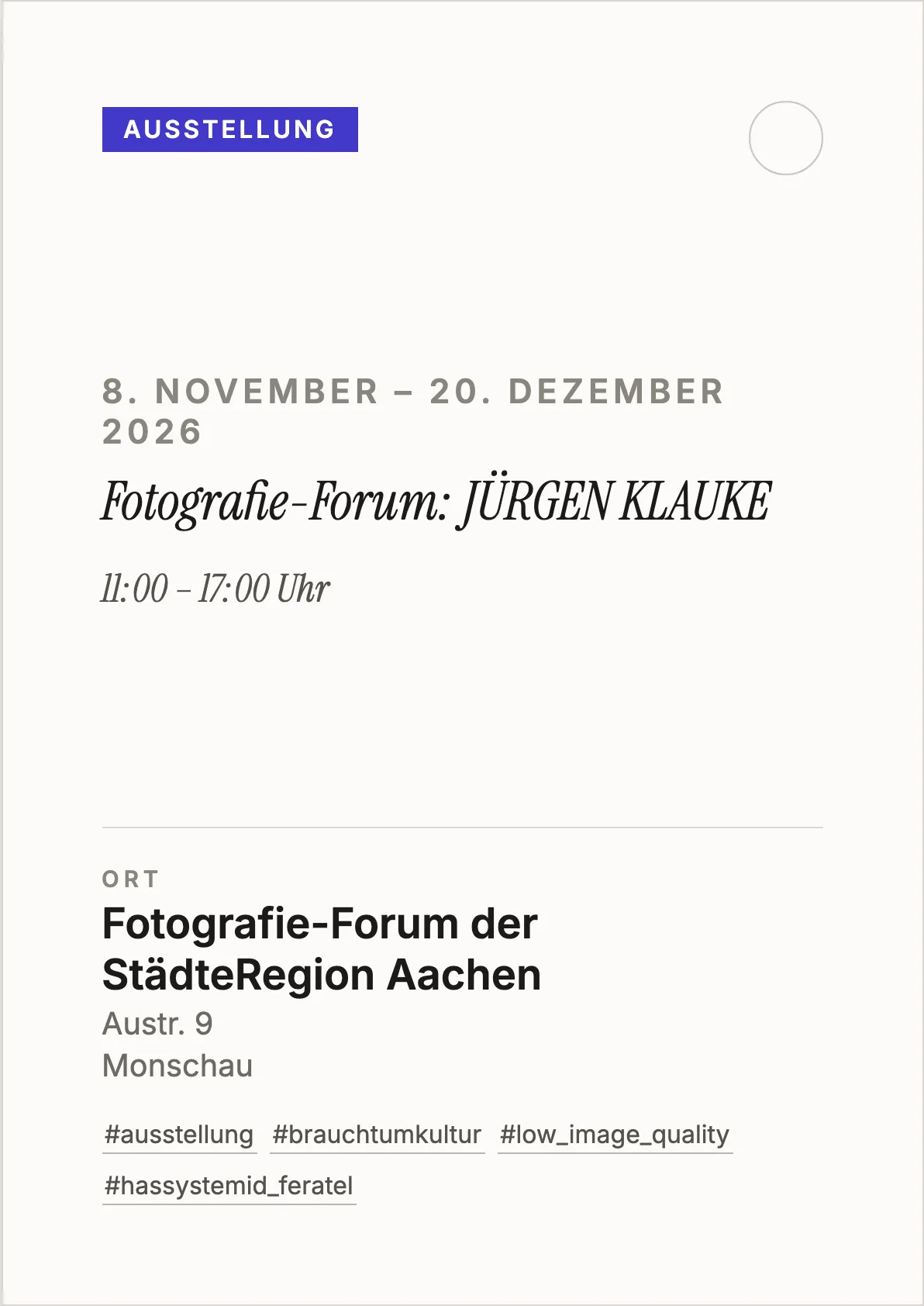 Veranstaltungsflyer