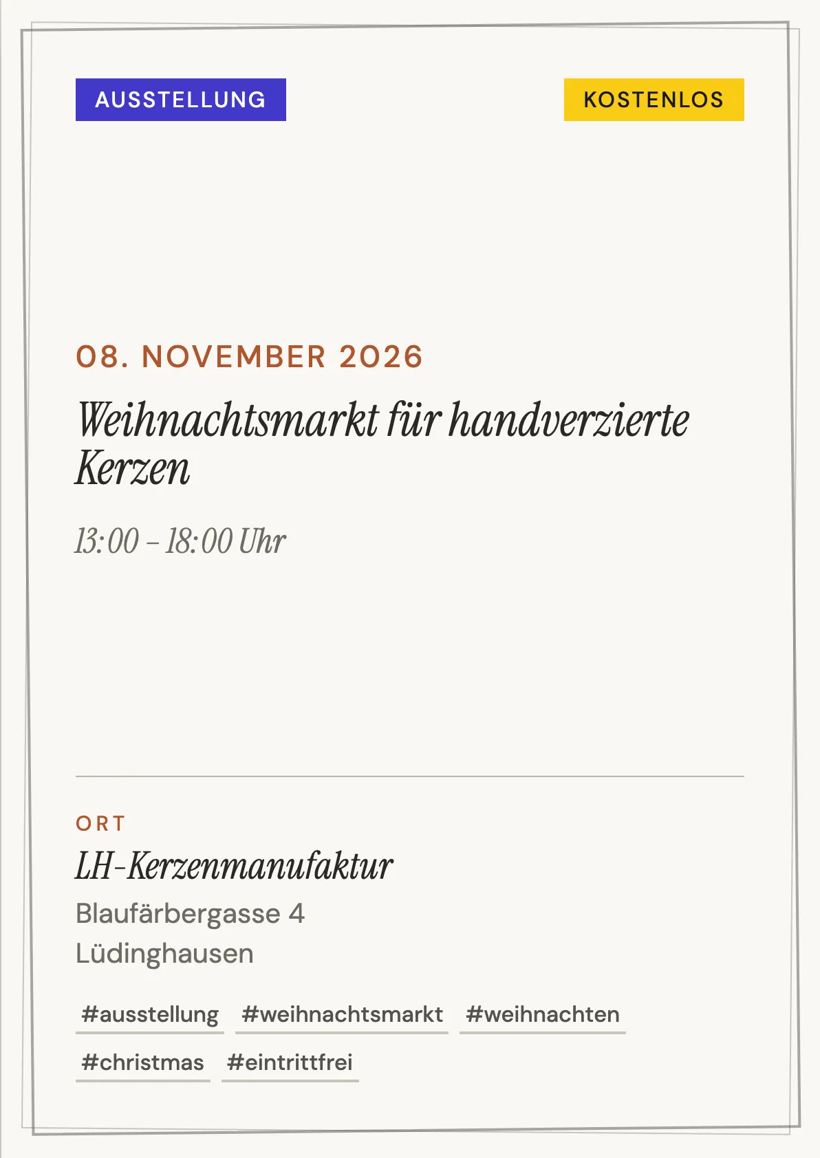 Veranstaltungsflyer
