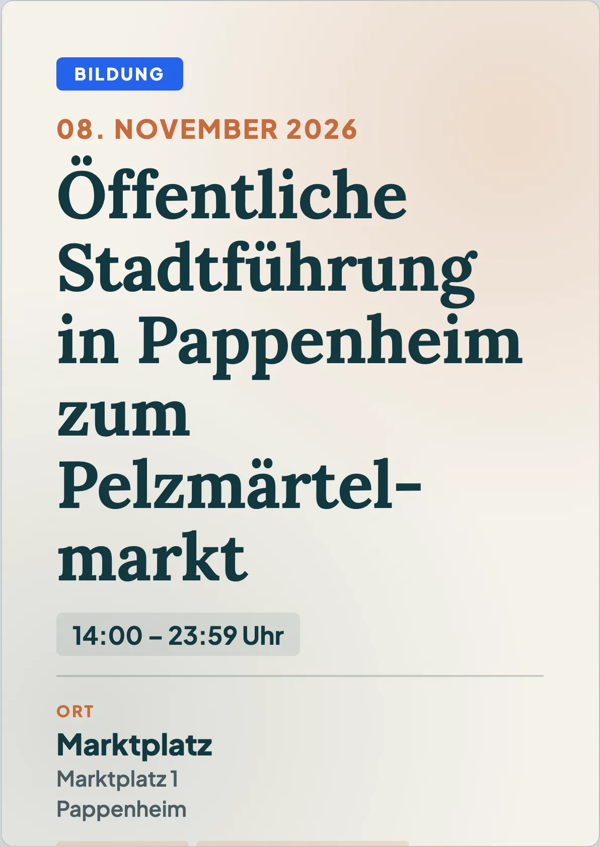 Veranstaltungsflyer