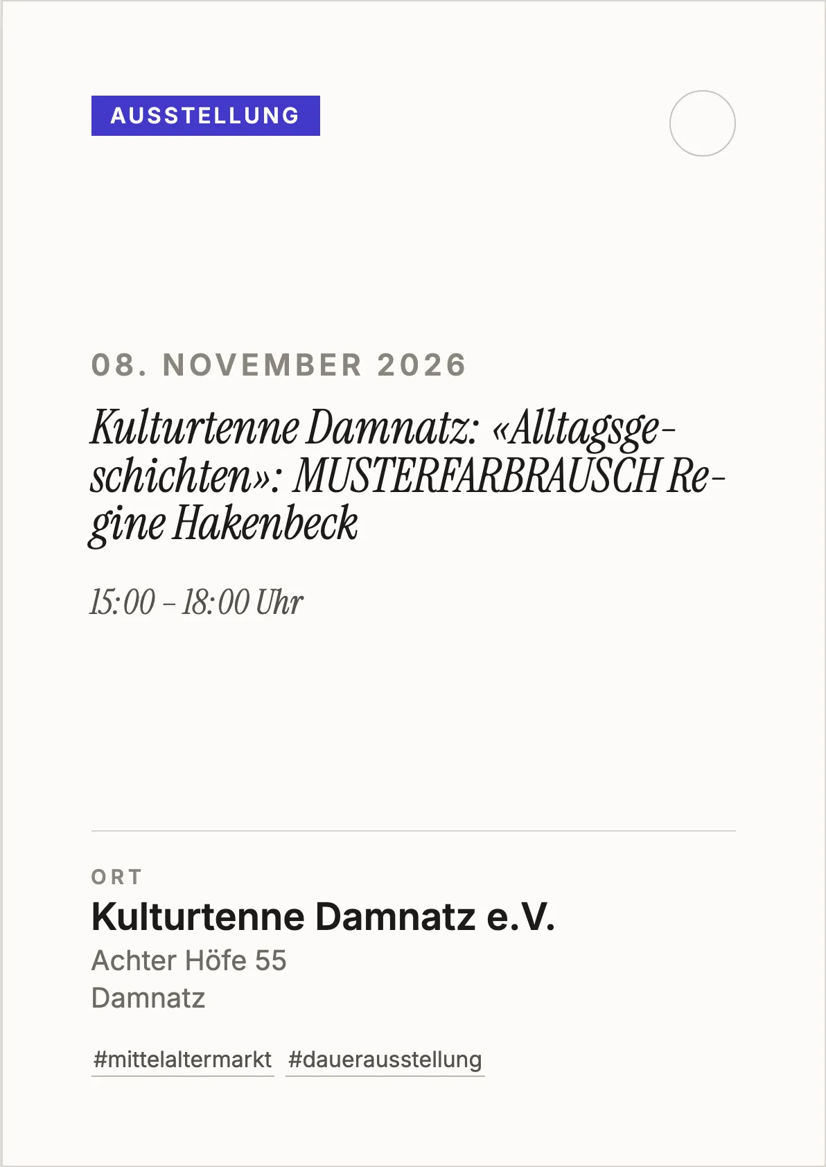 Veranstaltungsflyer