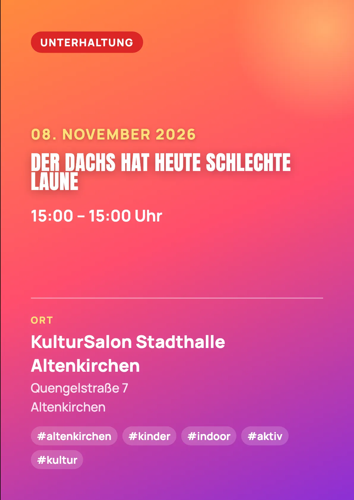 Veranstaltungsflyer