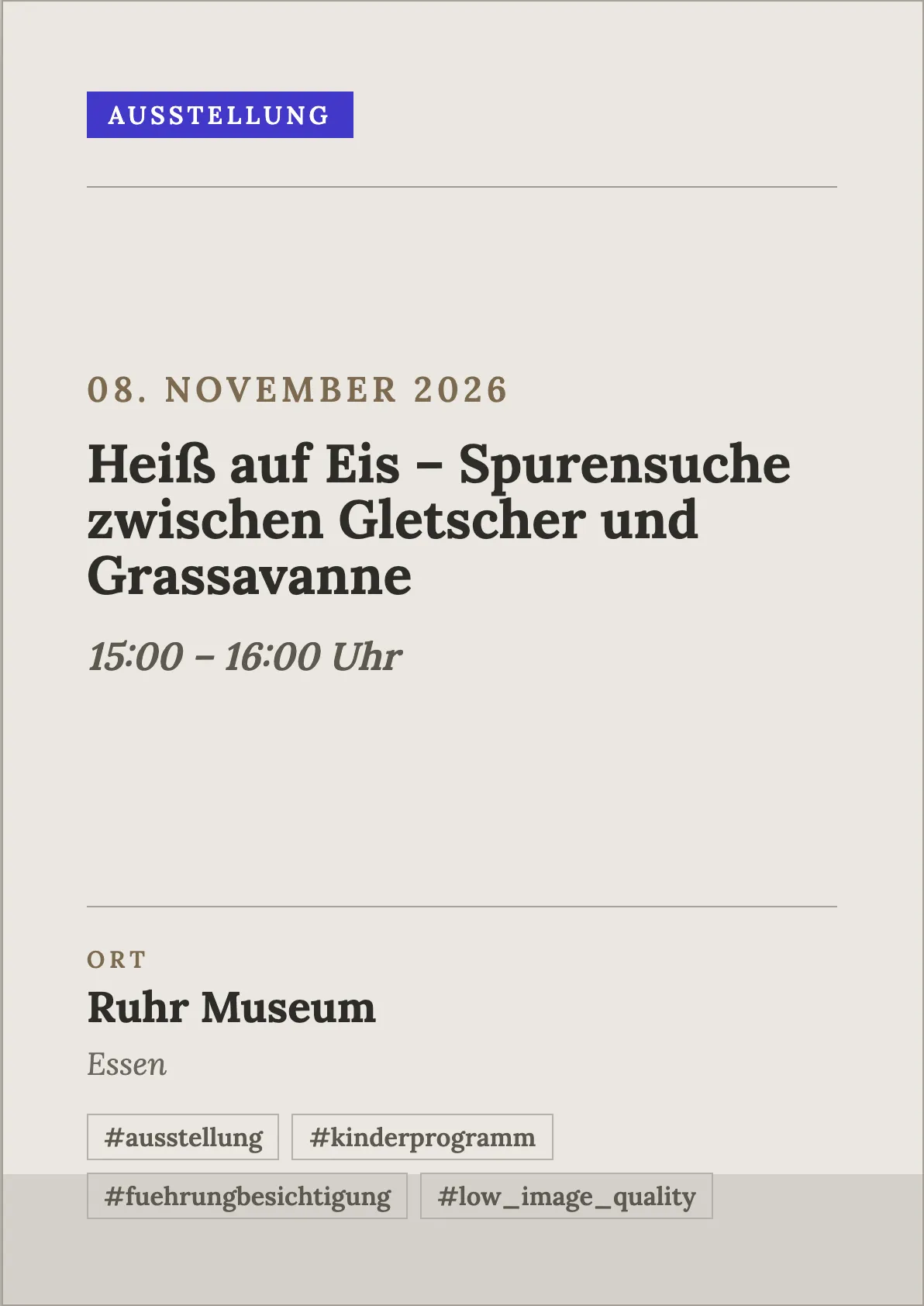 Veranstaltungsflyer