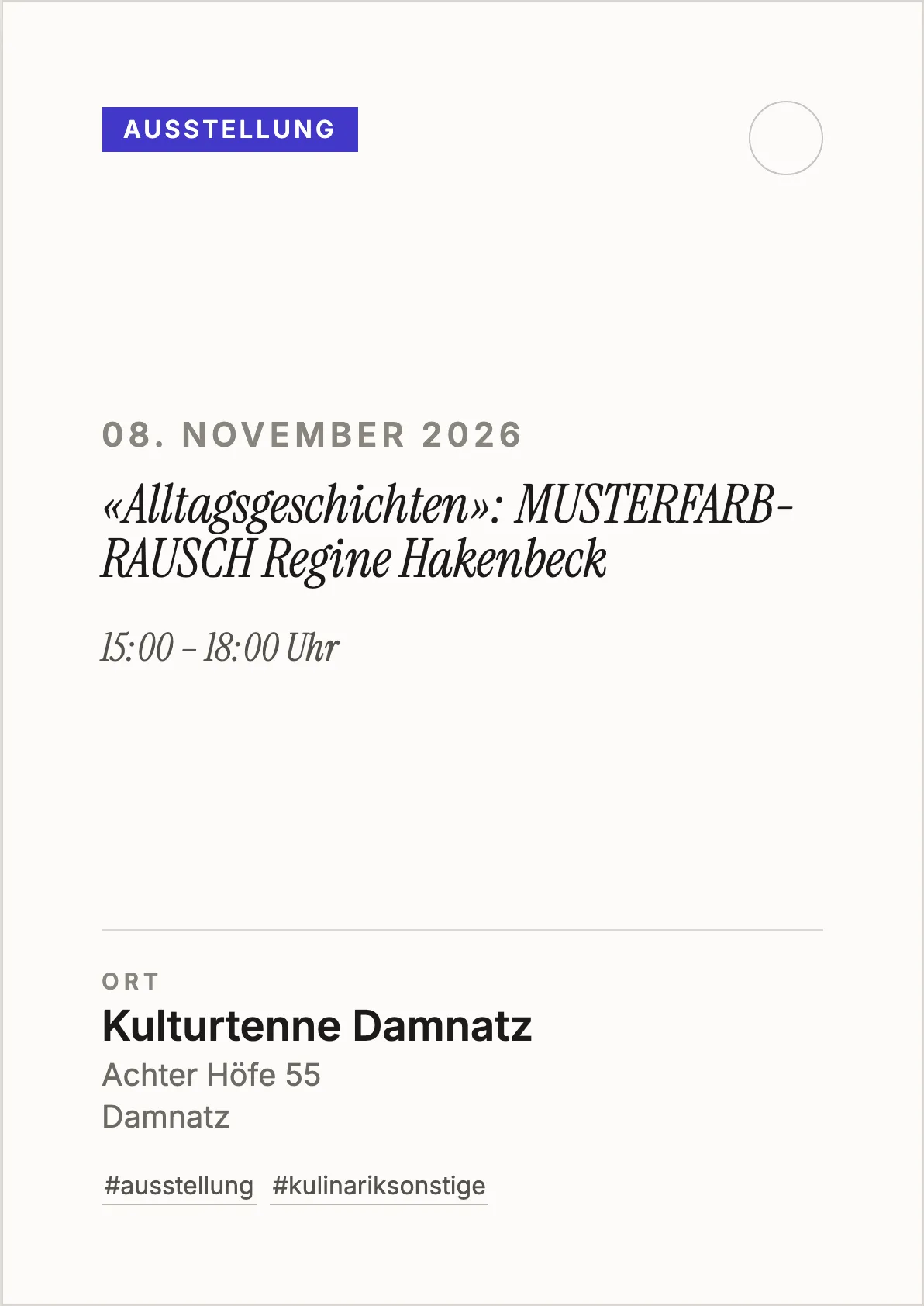 Veranstaltungsflyer