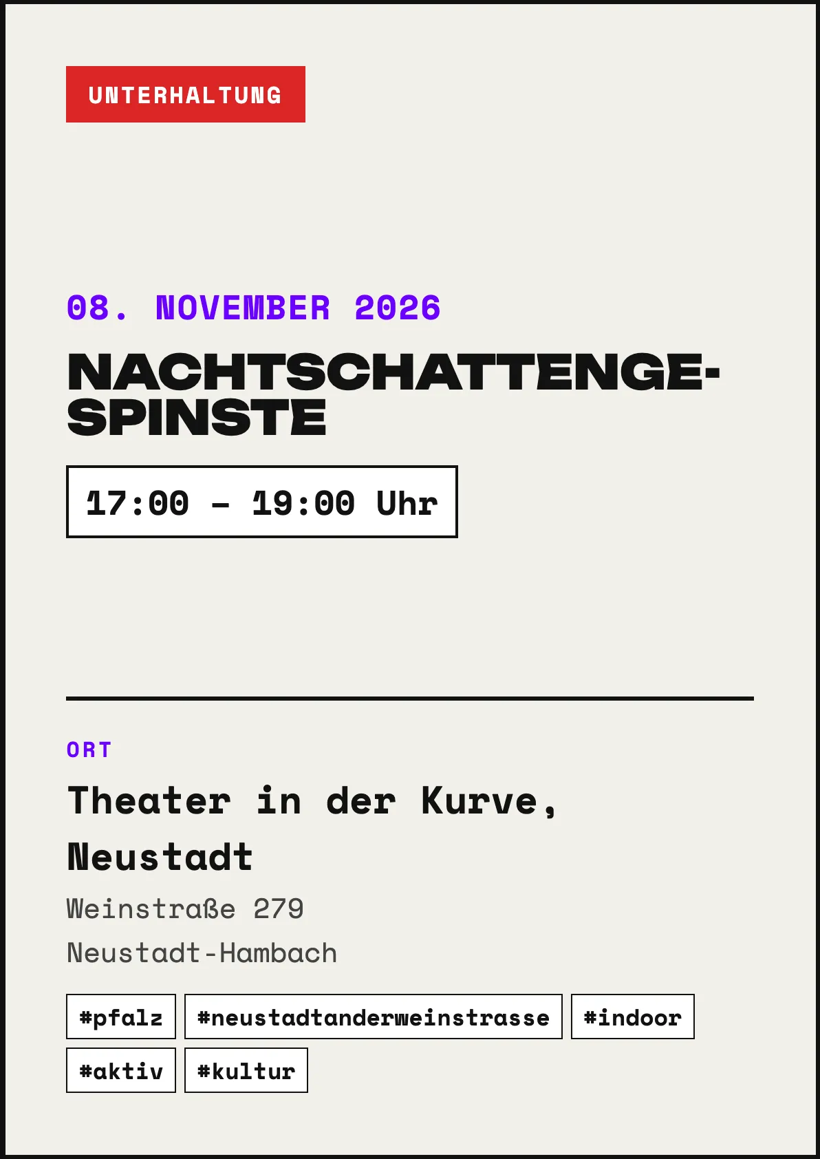 Veranstaltungsflyer