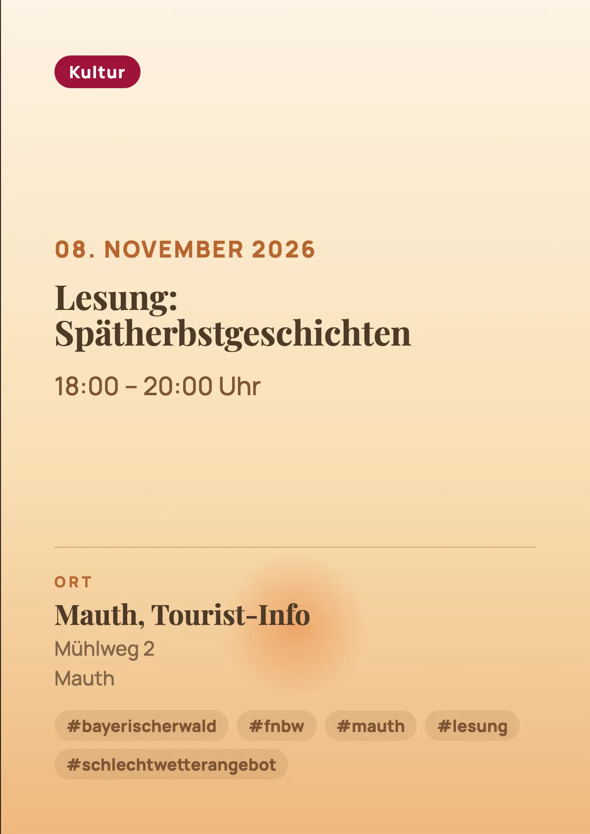 Veranstaltungsflyer