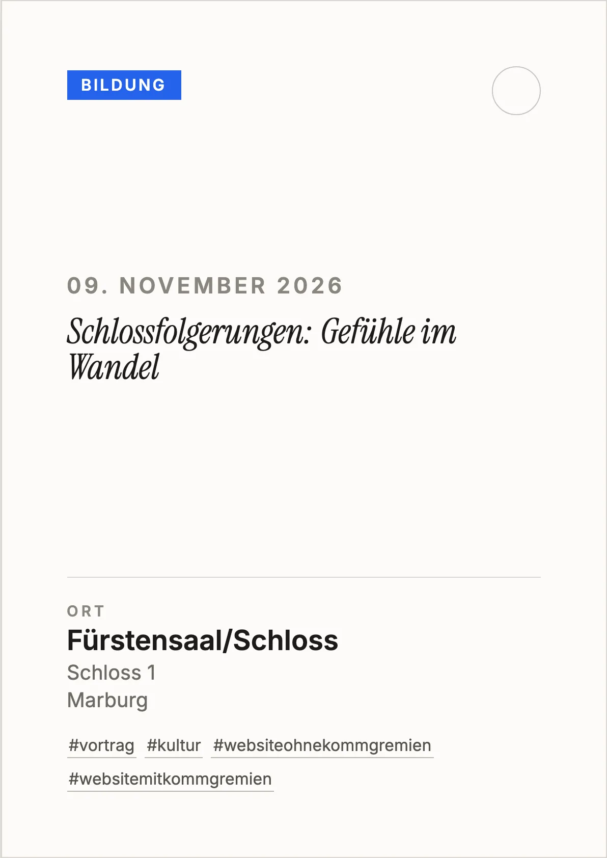 Veranstaltungsflyer