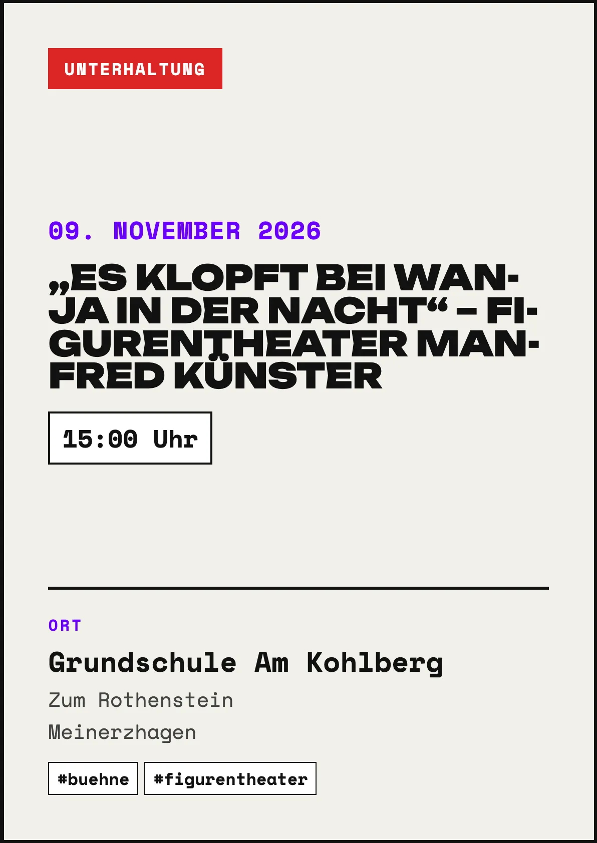 Veranstaltungsflyer