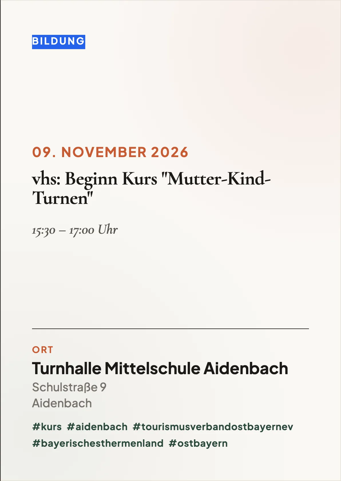 Veranstaltungsflyer