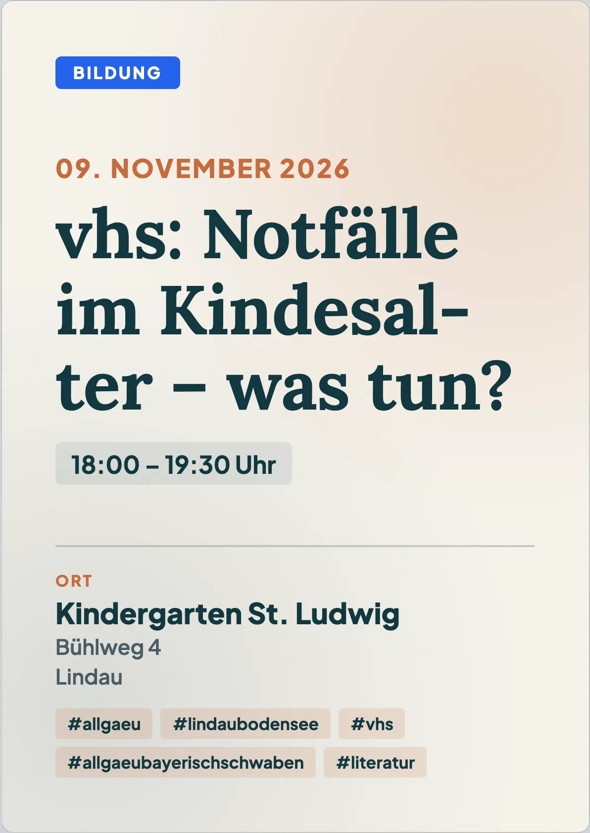 Veranstaltungsflyer