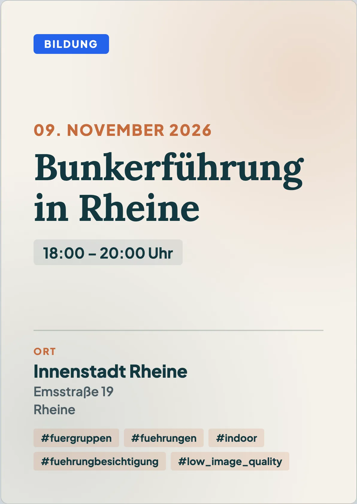 Veranstaltungsflyer