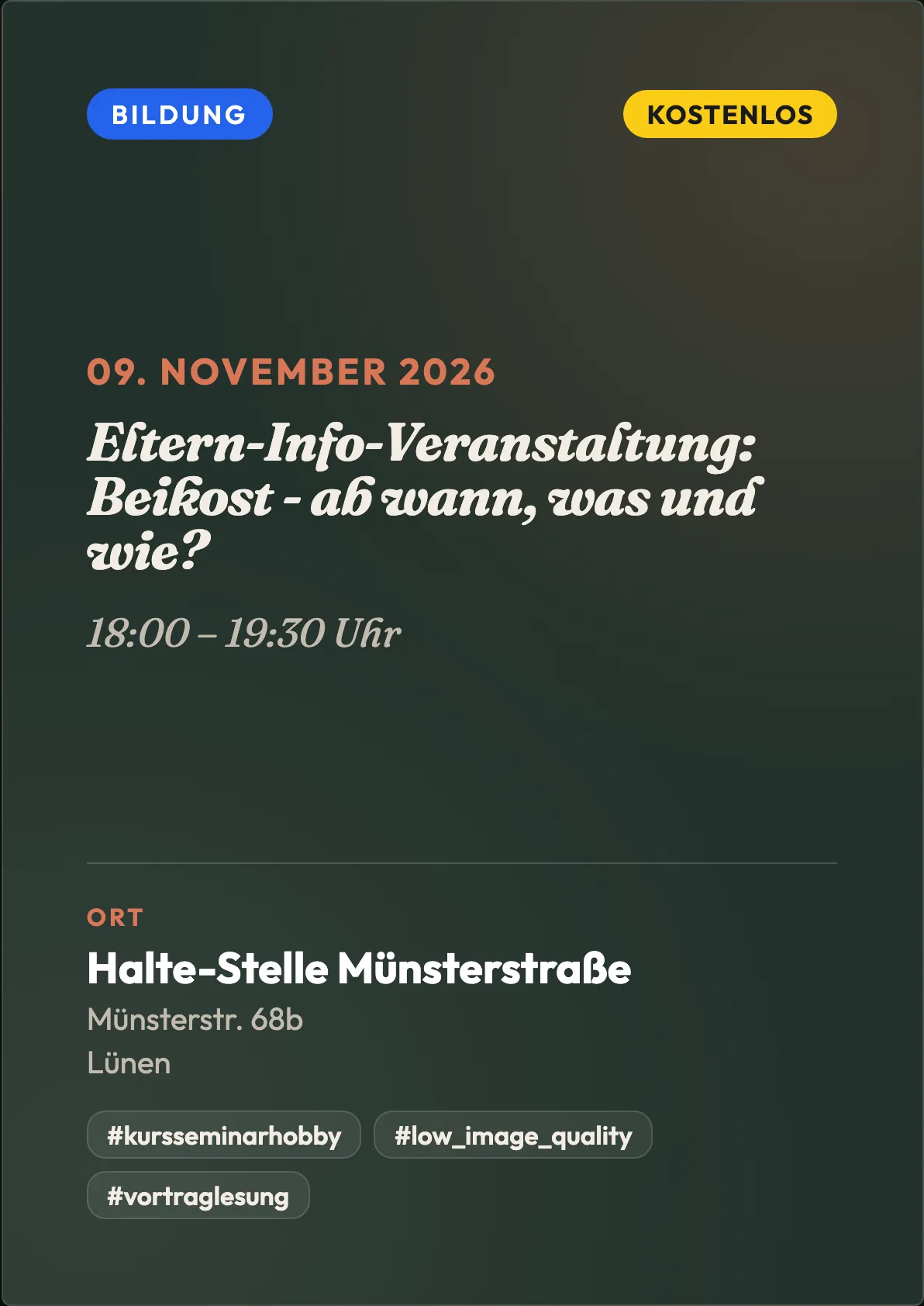 Veranstaltungsflyer