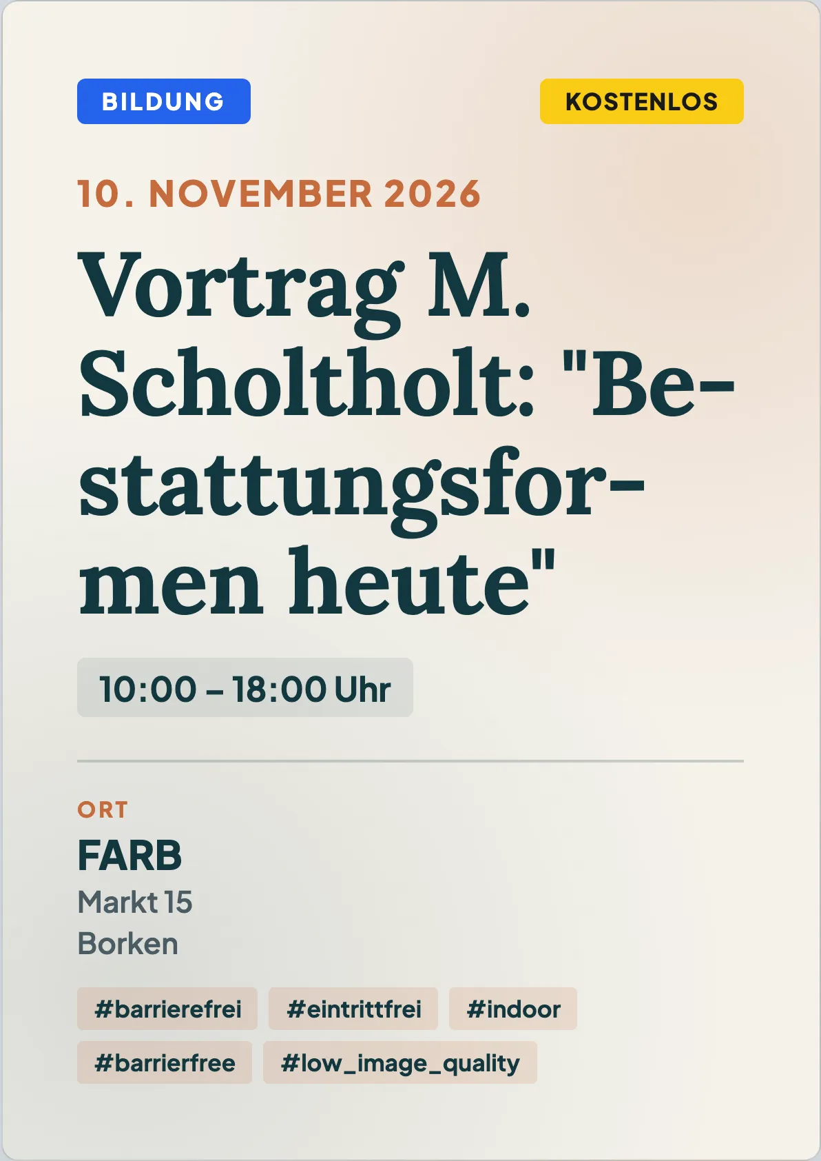 Veranstaltungsflyer