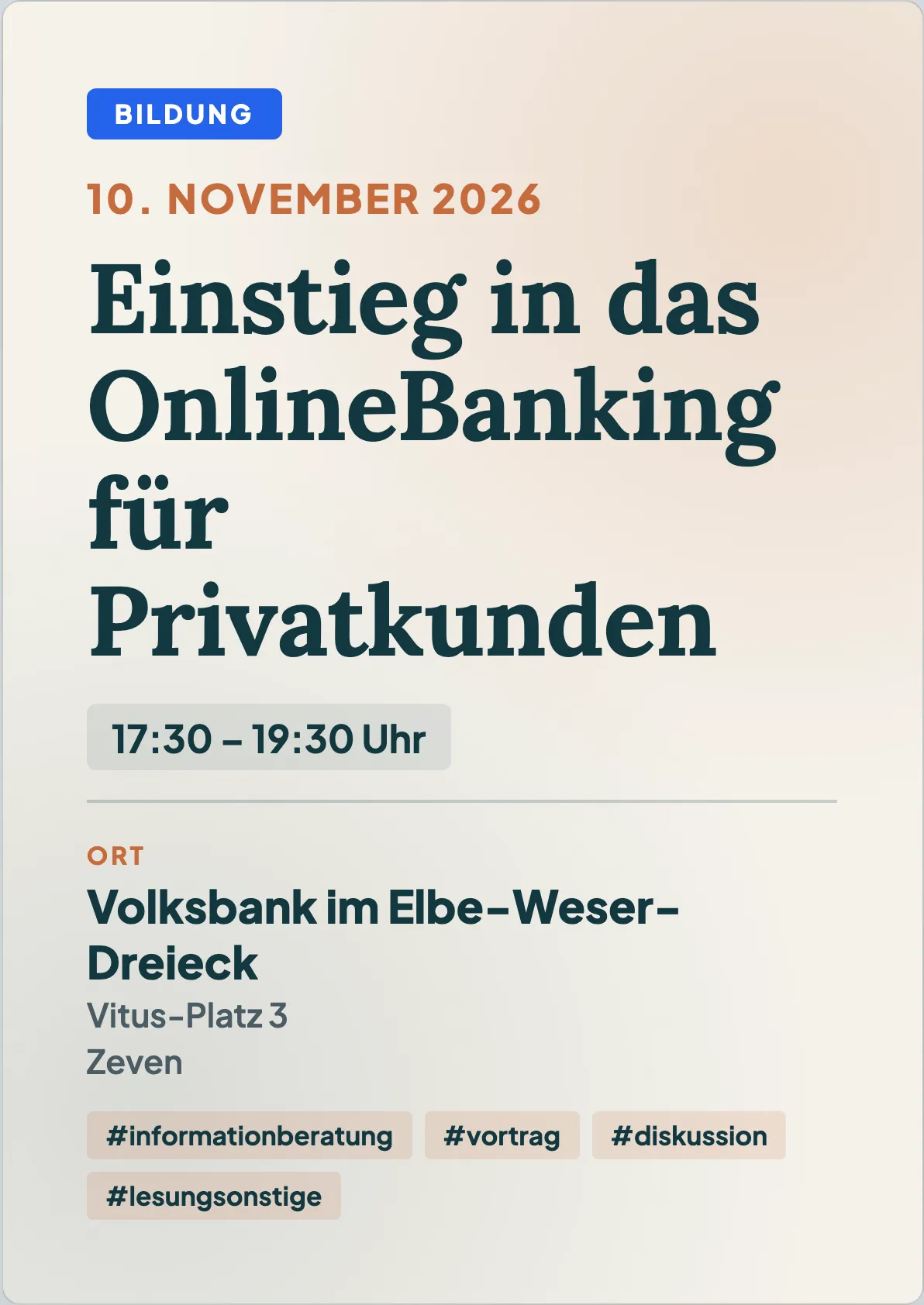 Veranstaltungsflyer