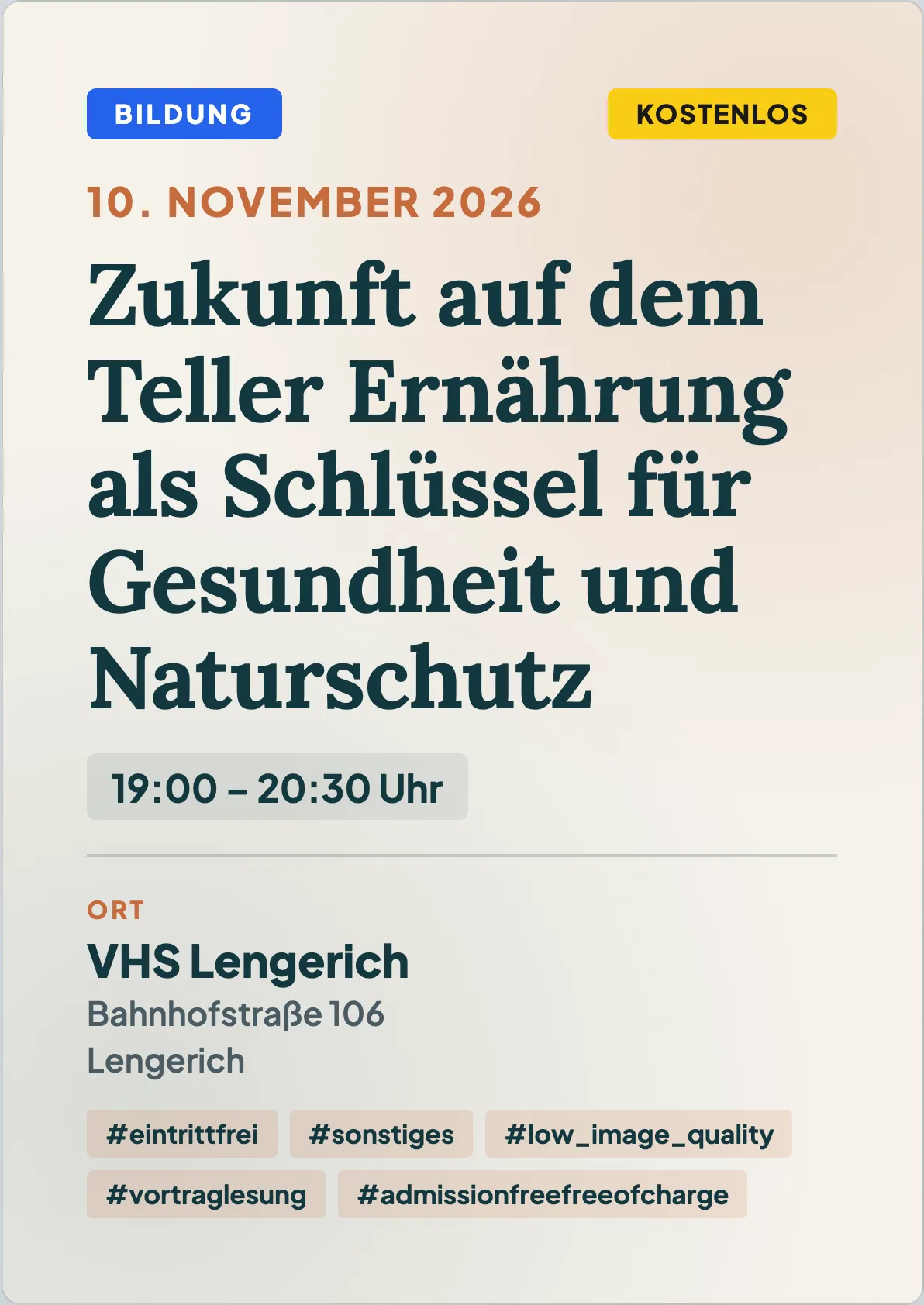 Veranstaltungsflyer