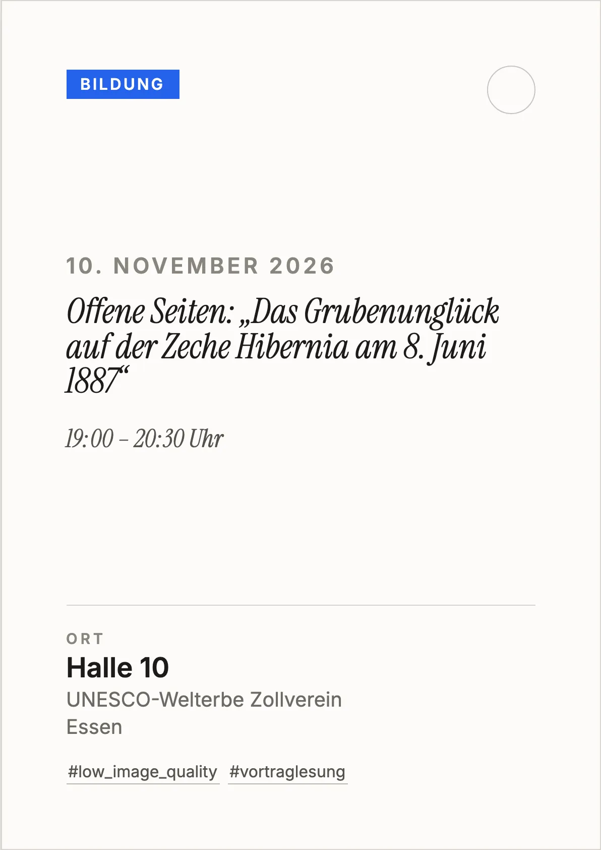 Veranstaltungsflyer