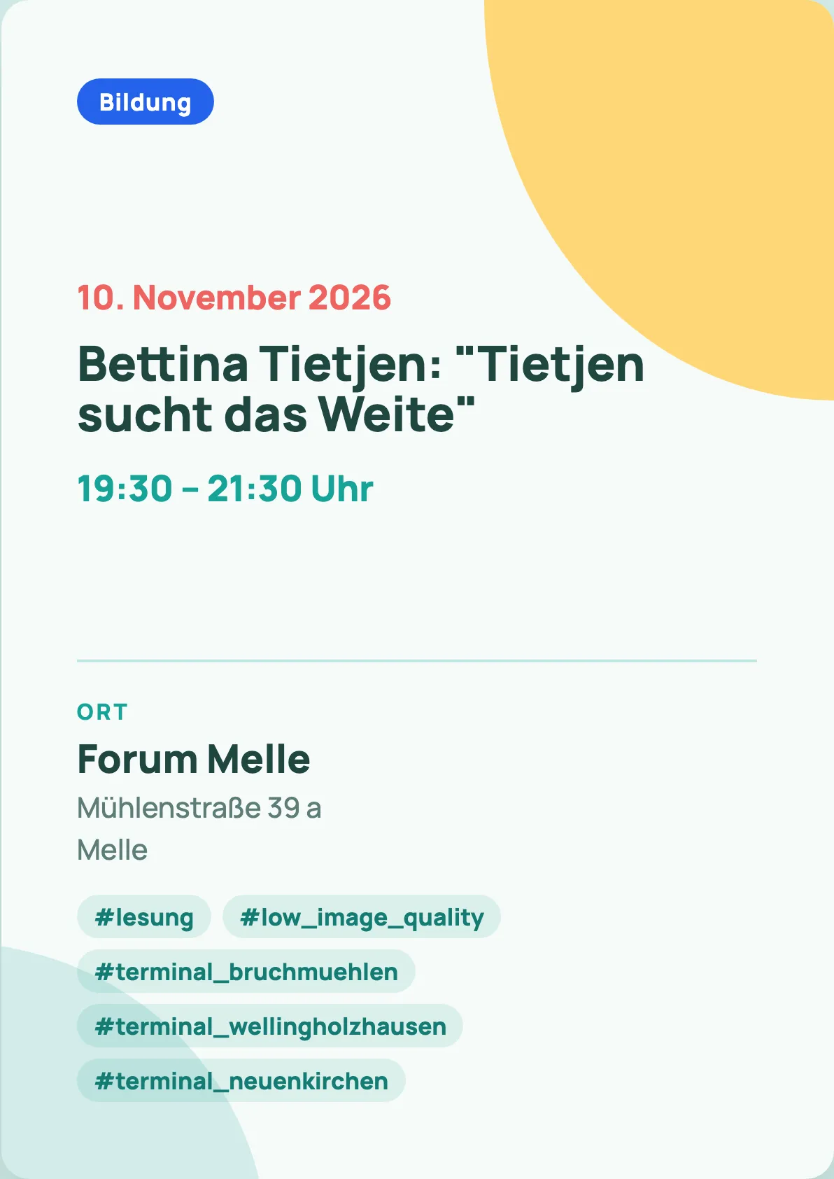 Veranstaltungsflyer