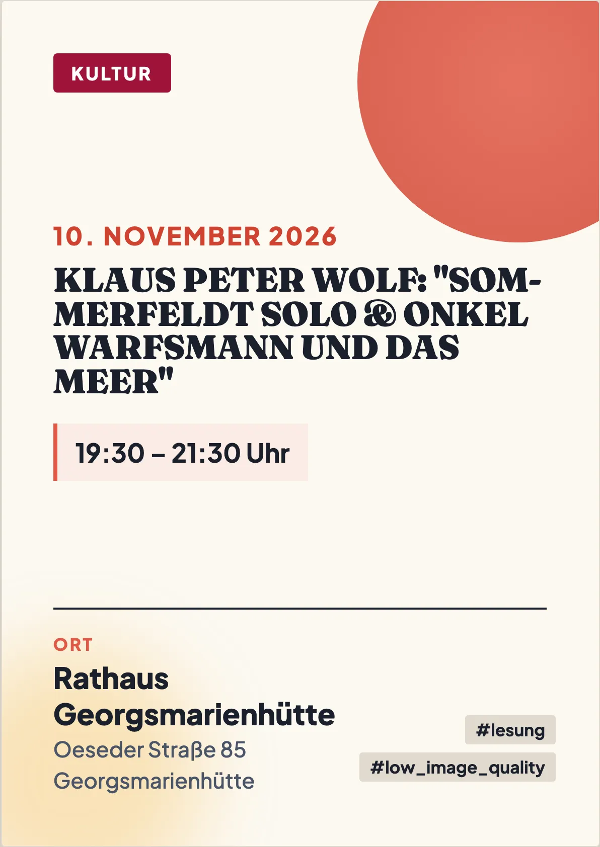 Veranstaltungsflyer