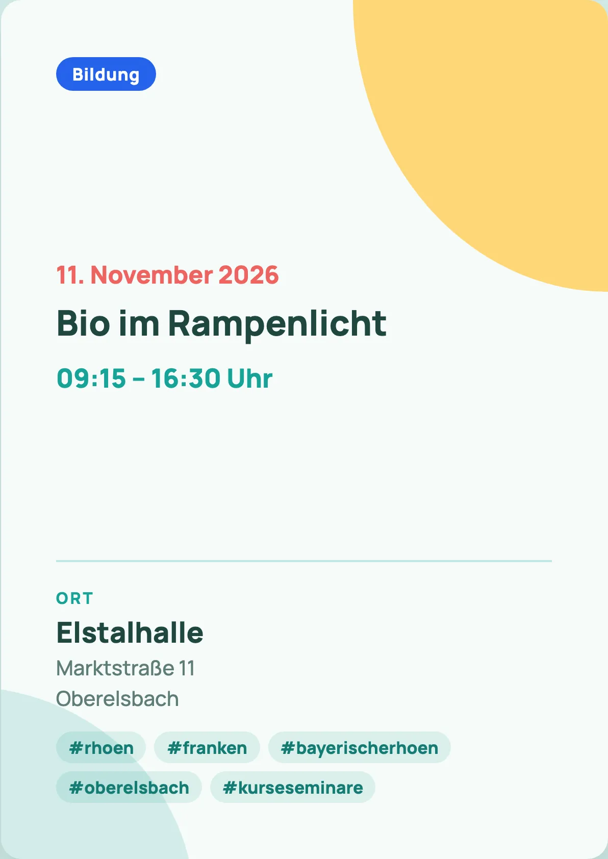 Veranstaltungsflyer