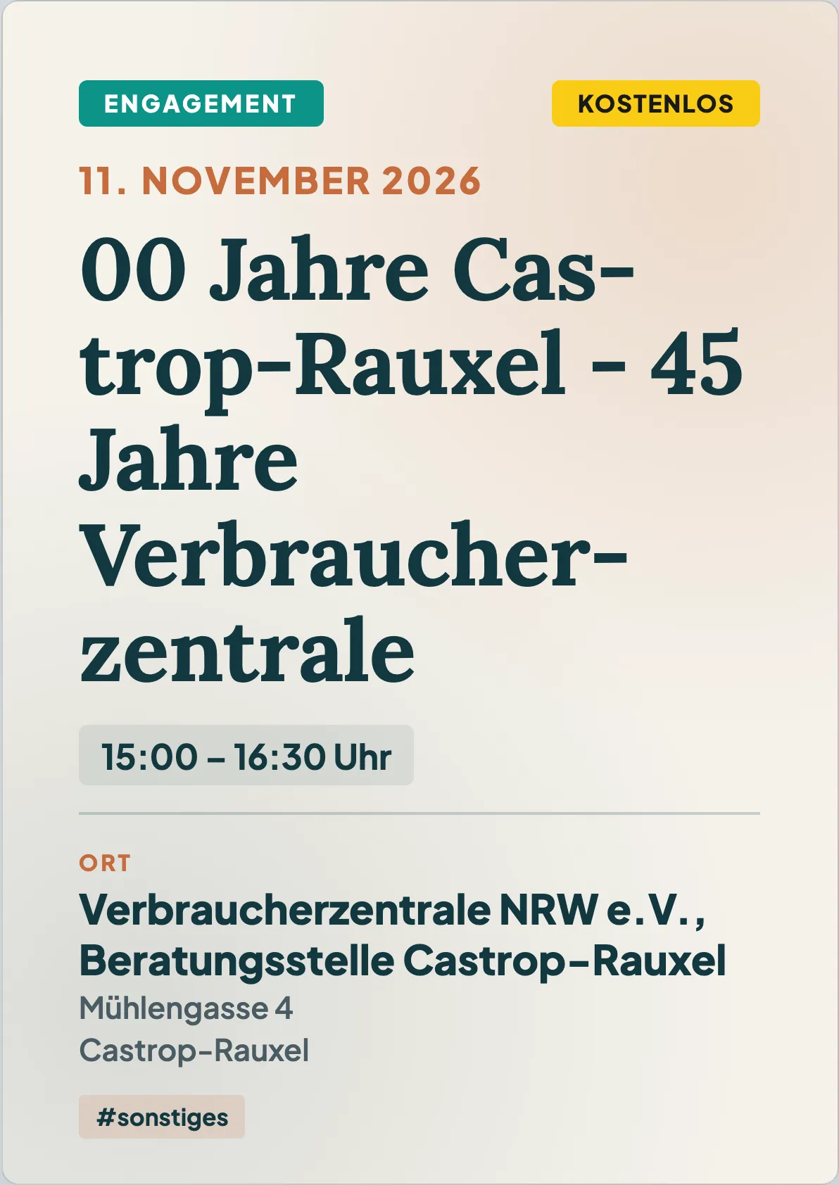 Veranstaltungsflyer