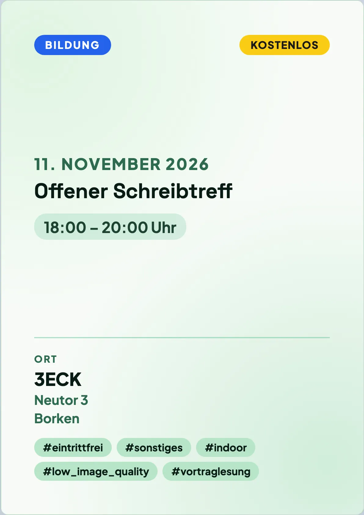 Veranstaltungsflyer
