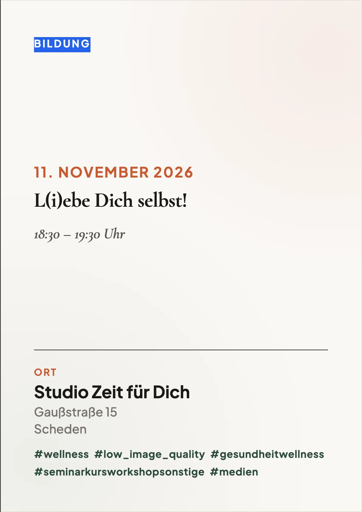 Veranstaltungsflyer