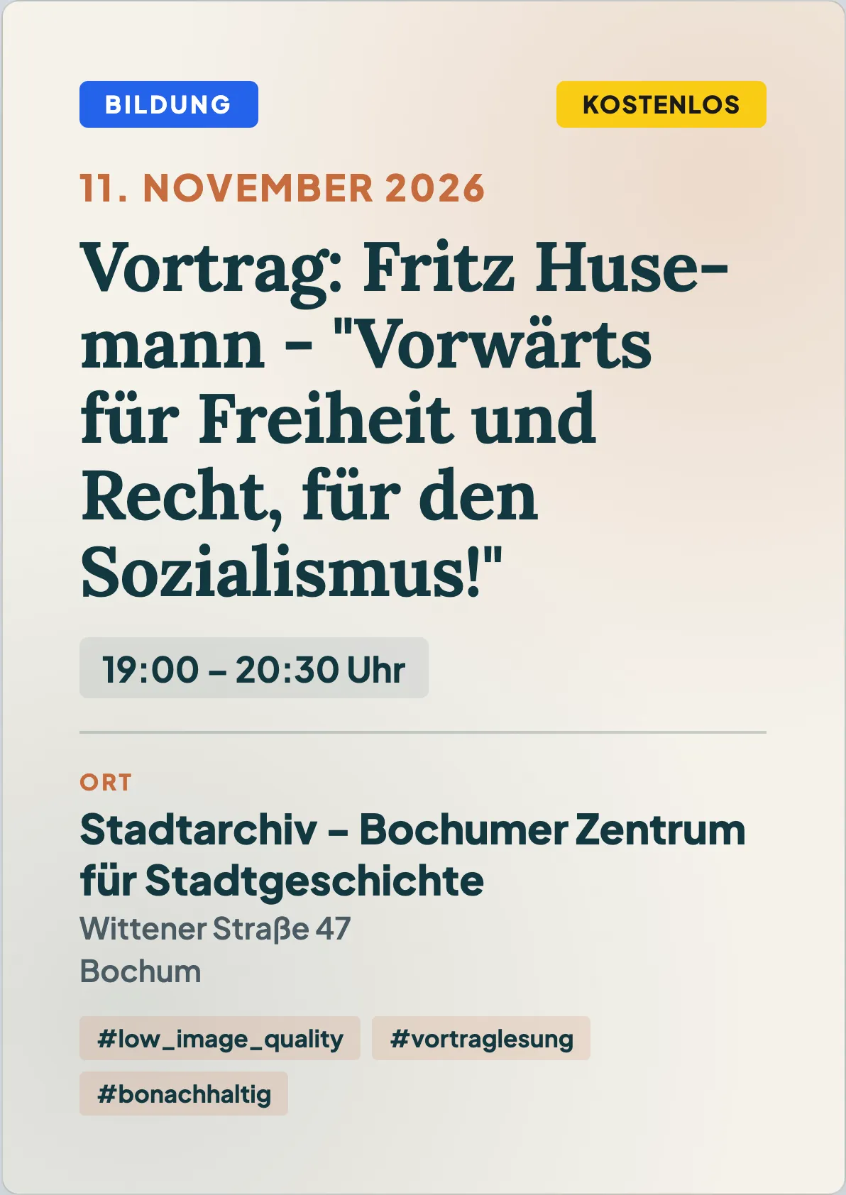 Veranstaltungsflyer