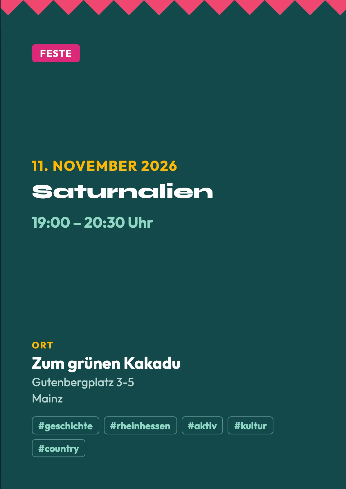 Veranstaltungsflyer
