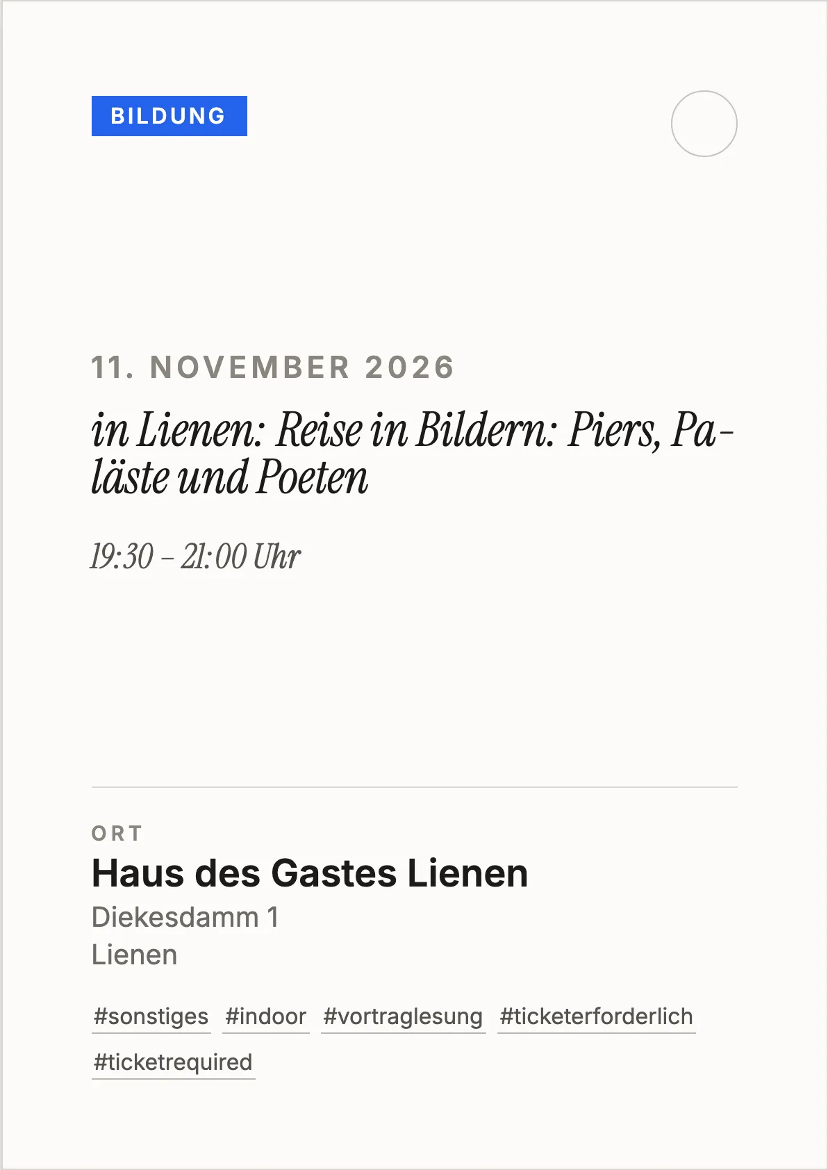 Veranstaltungsflyer