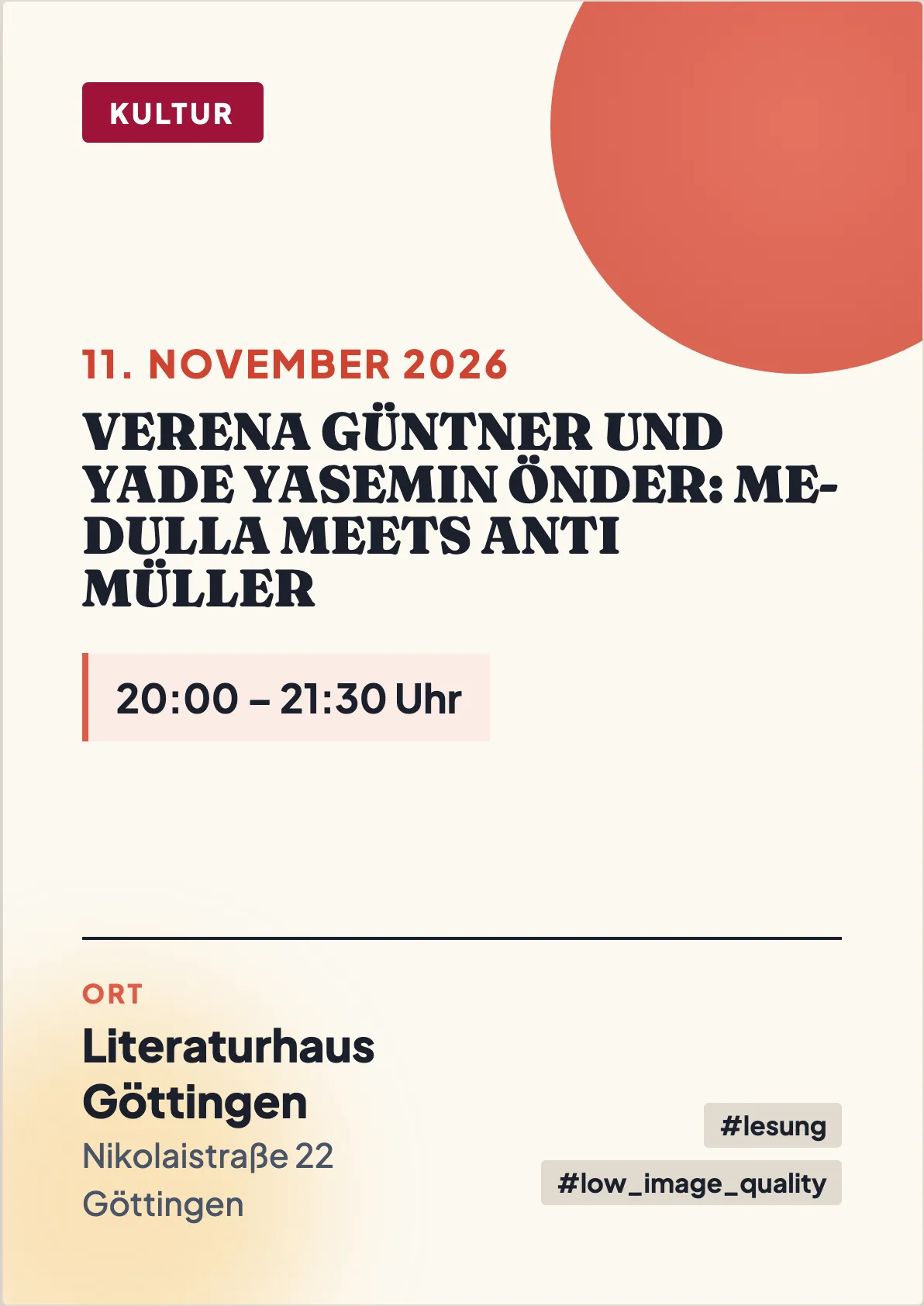 Veranstaltungsflyer