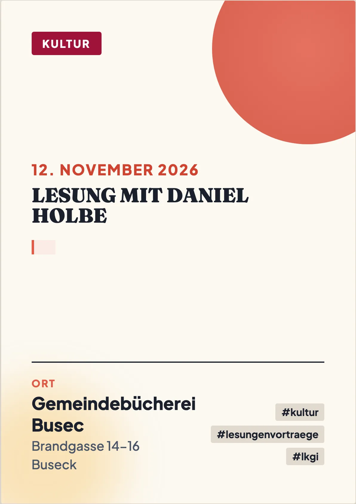 Veranstaltungsflyer