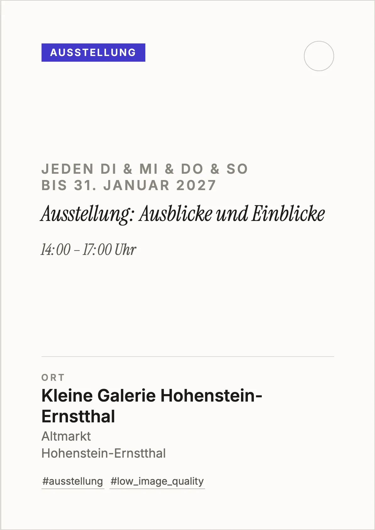 Veranstaltungsflyer
