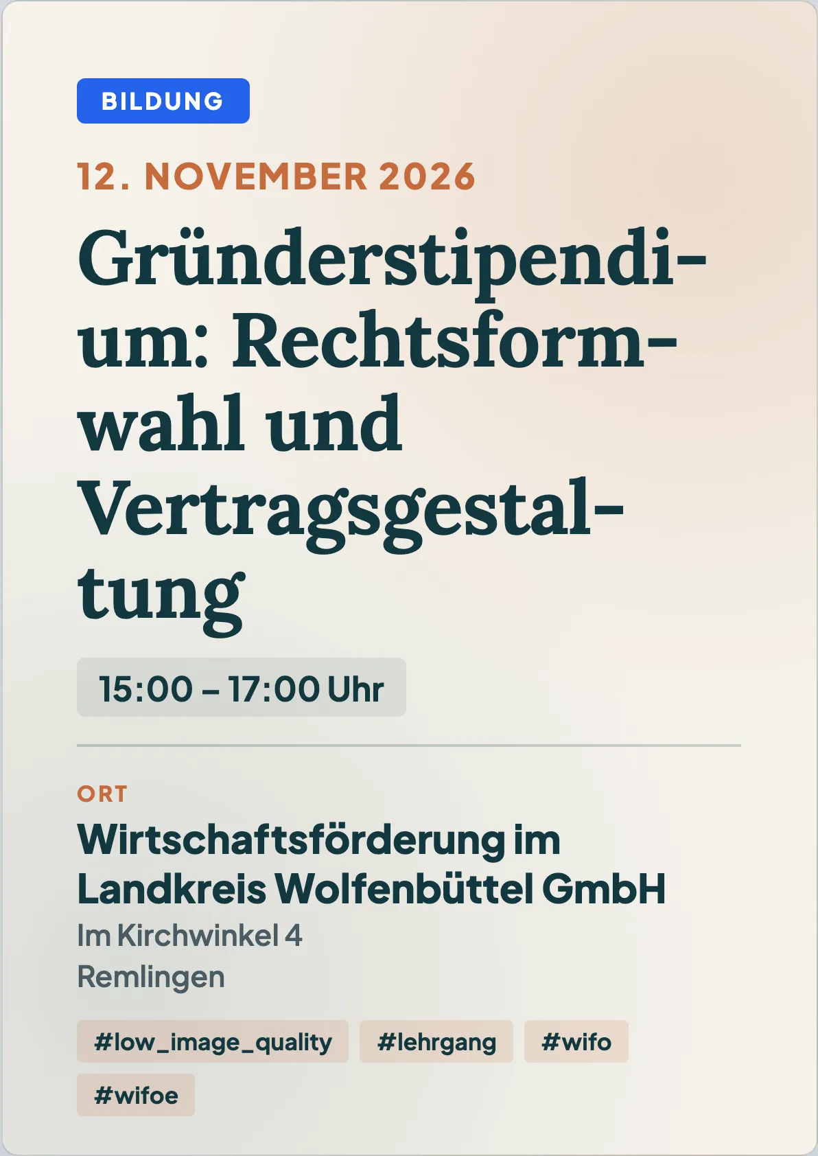 Veranstaltungsflyer