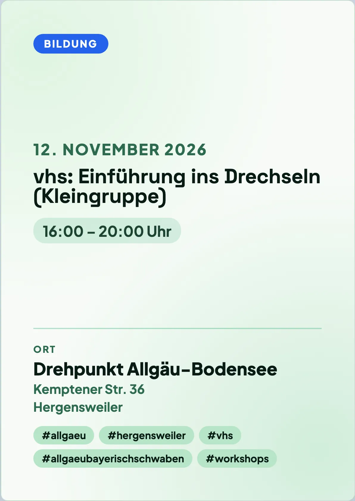 Veranstaltungsflyer