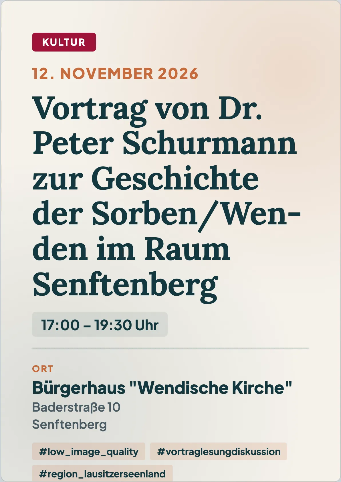 Veranstaltungsflyer