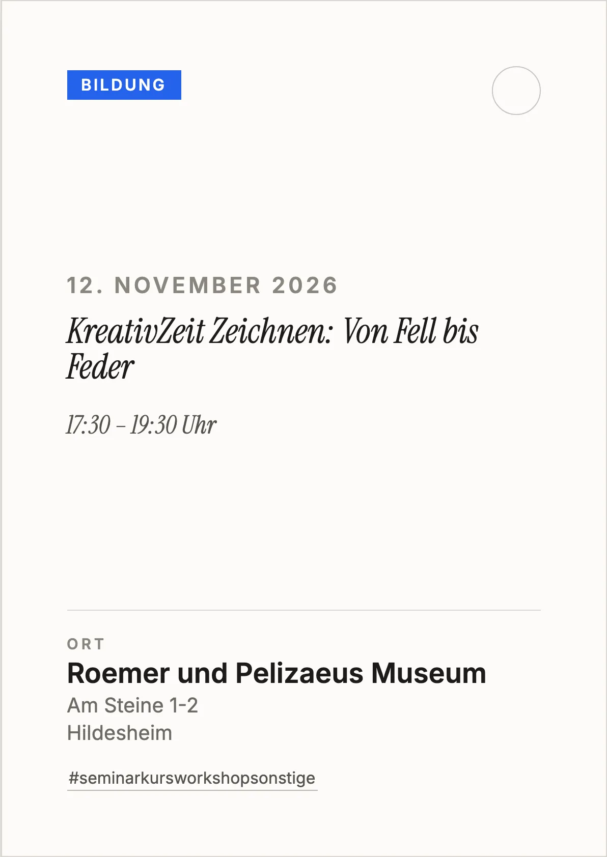 Veranstaltungsflyer