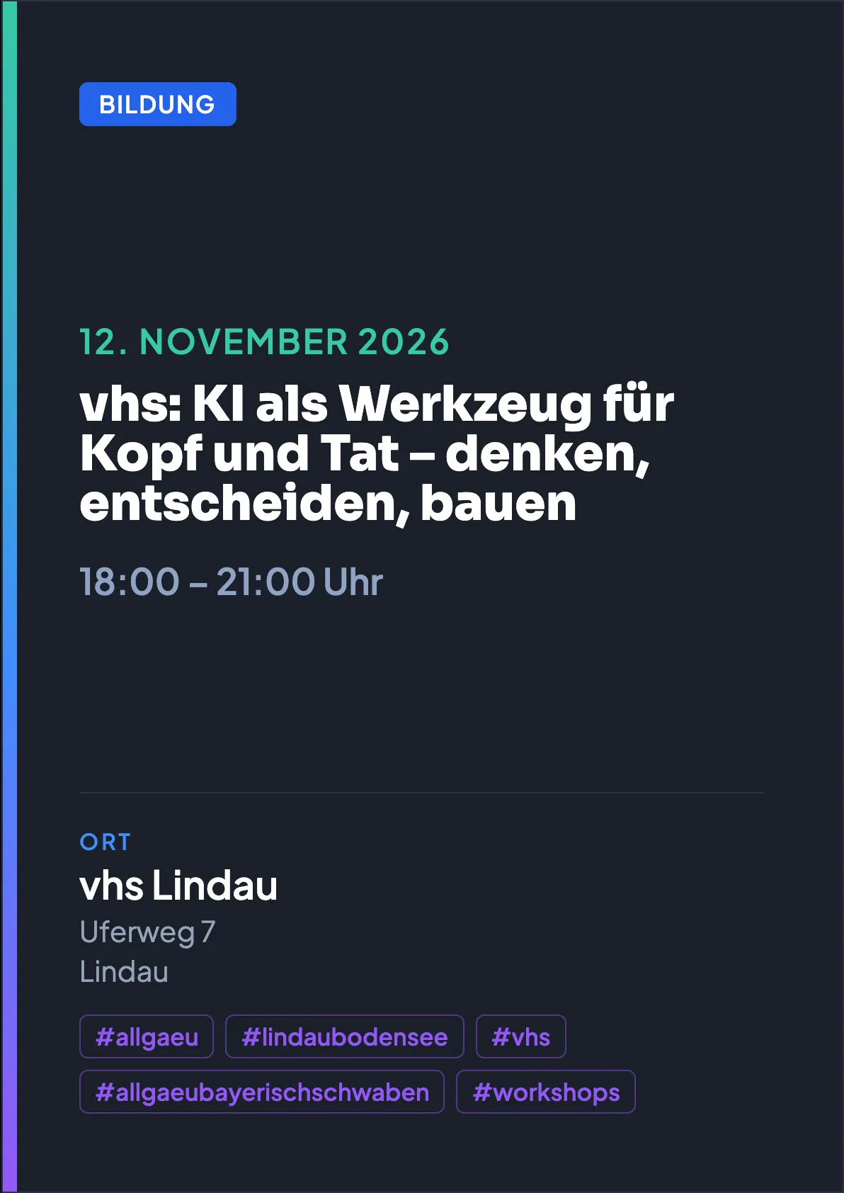 Veranstaltungsflyer