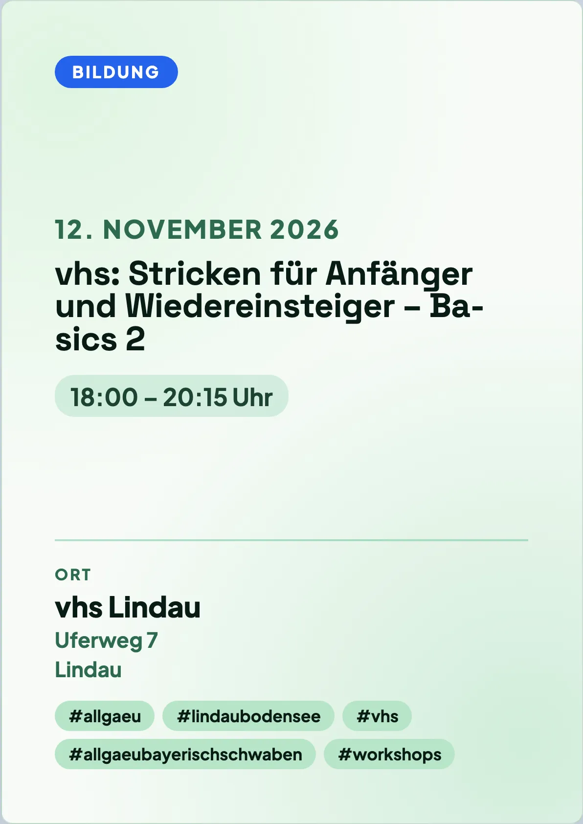 Veranstaltungsflyer