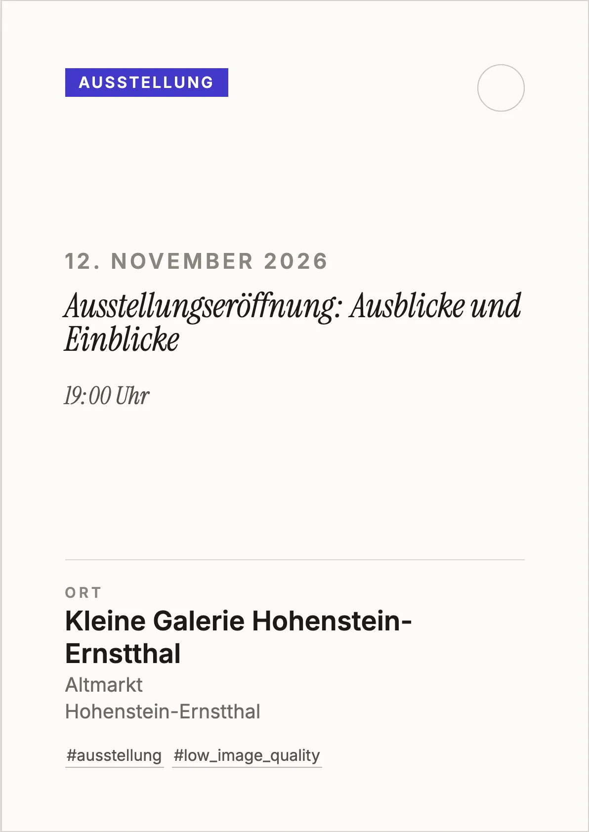 Veranstaltungsflyer