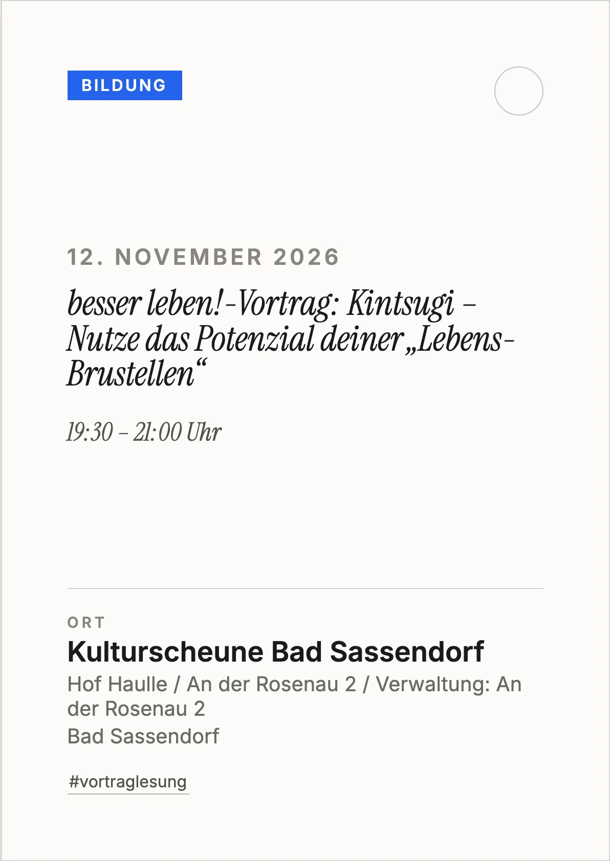 Veranstaltungsflyer