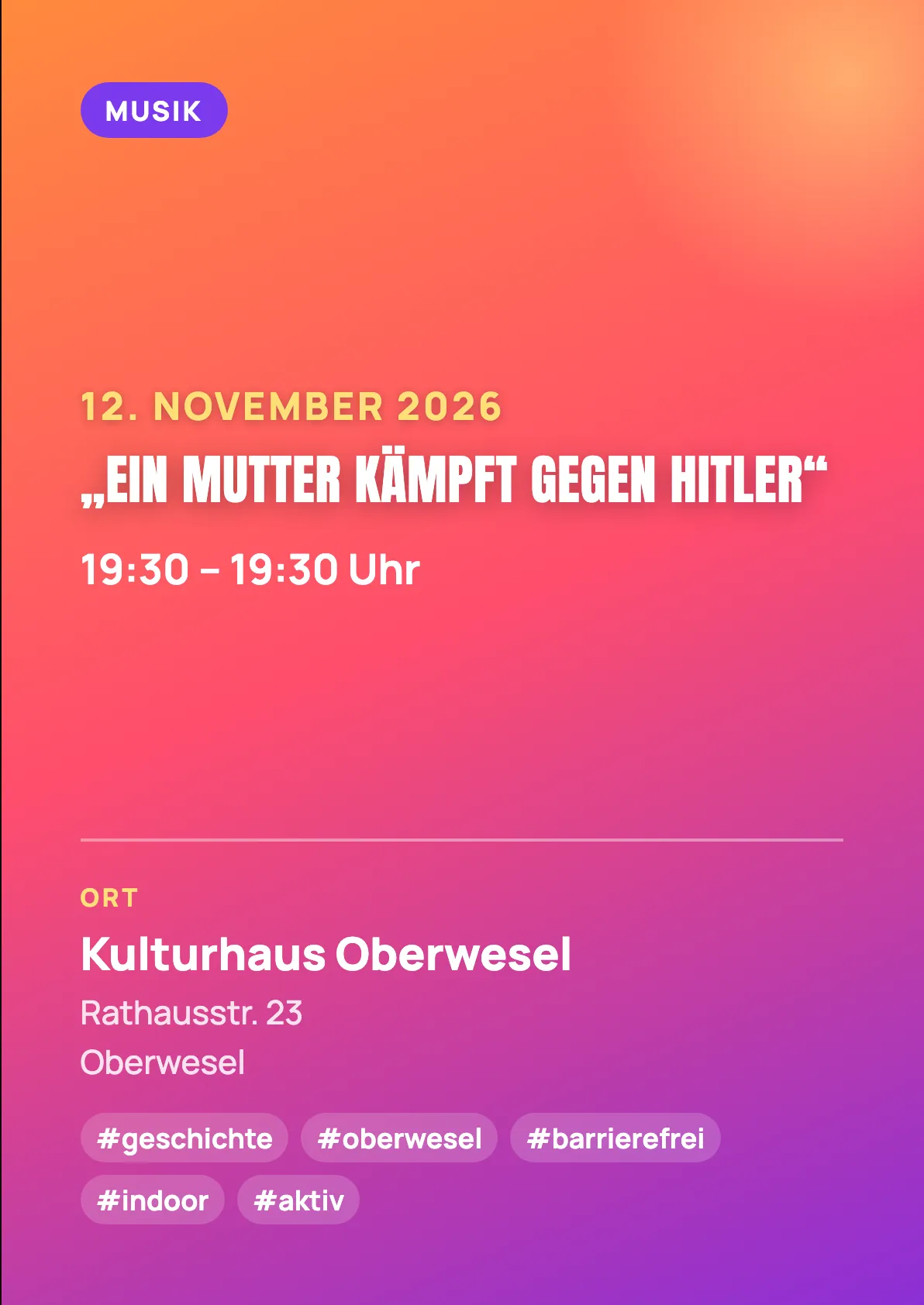 Veranstaltungsflyer