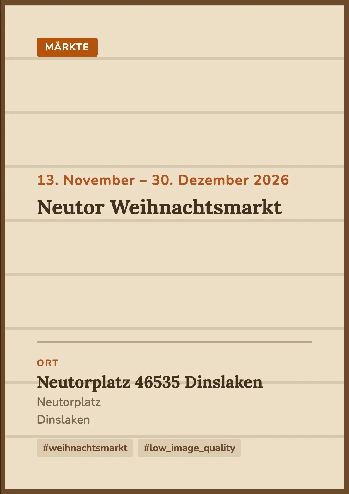 Veranstaltungsflyer