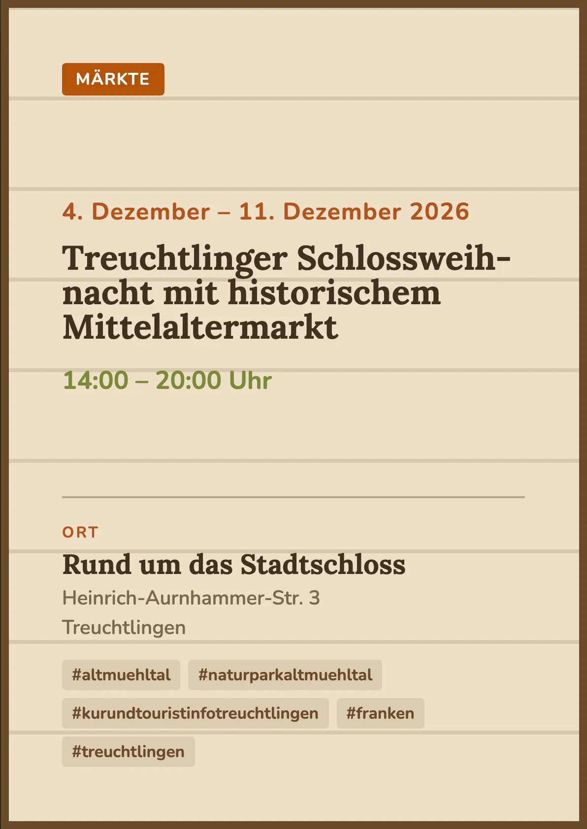 Veranstaltungsflyer