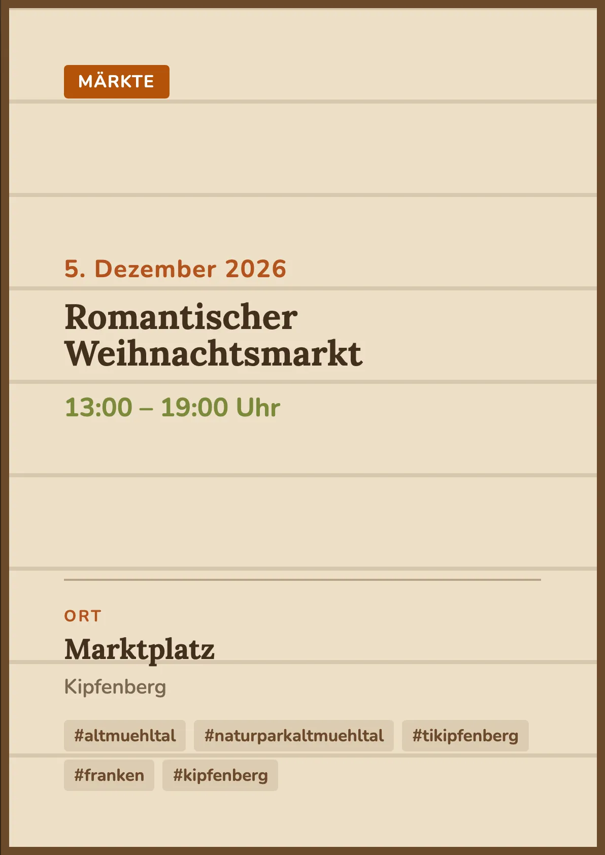 Veranstaltungsflyer