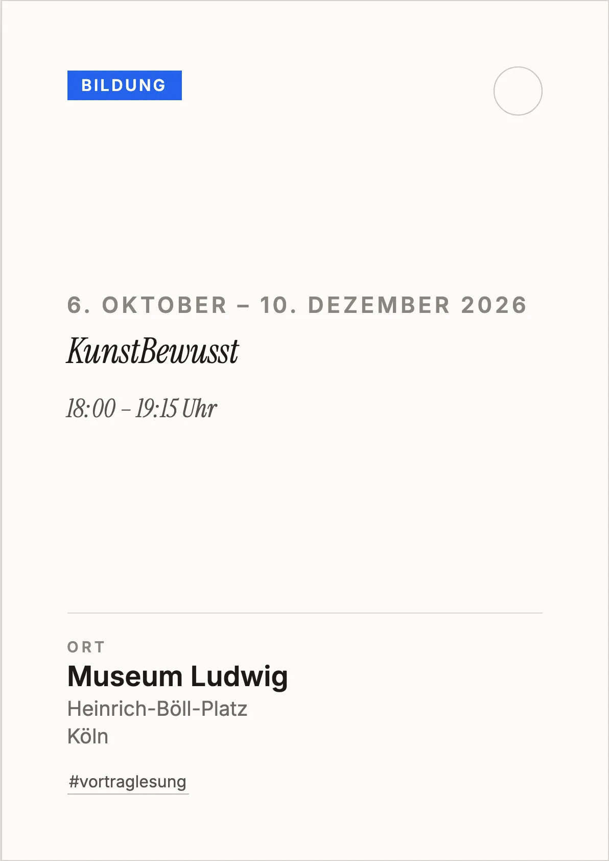 Veranstaltungsflyer