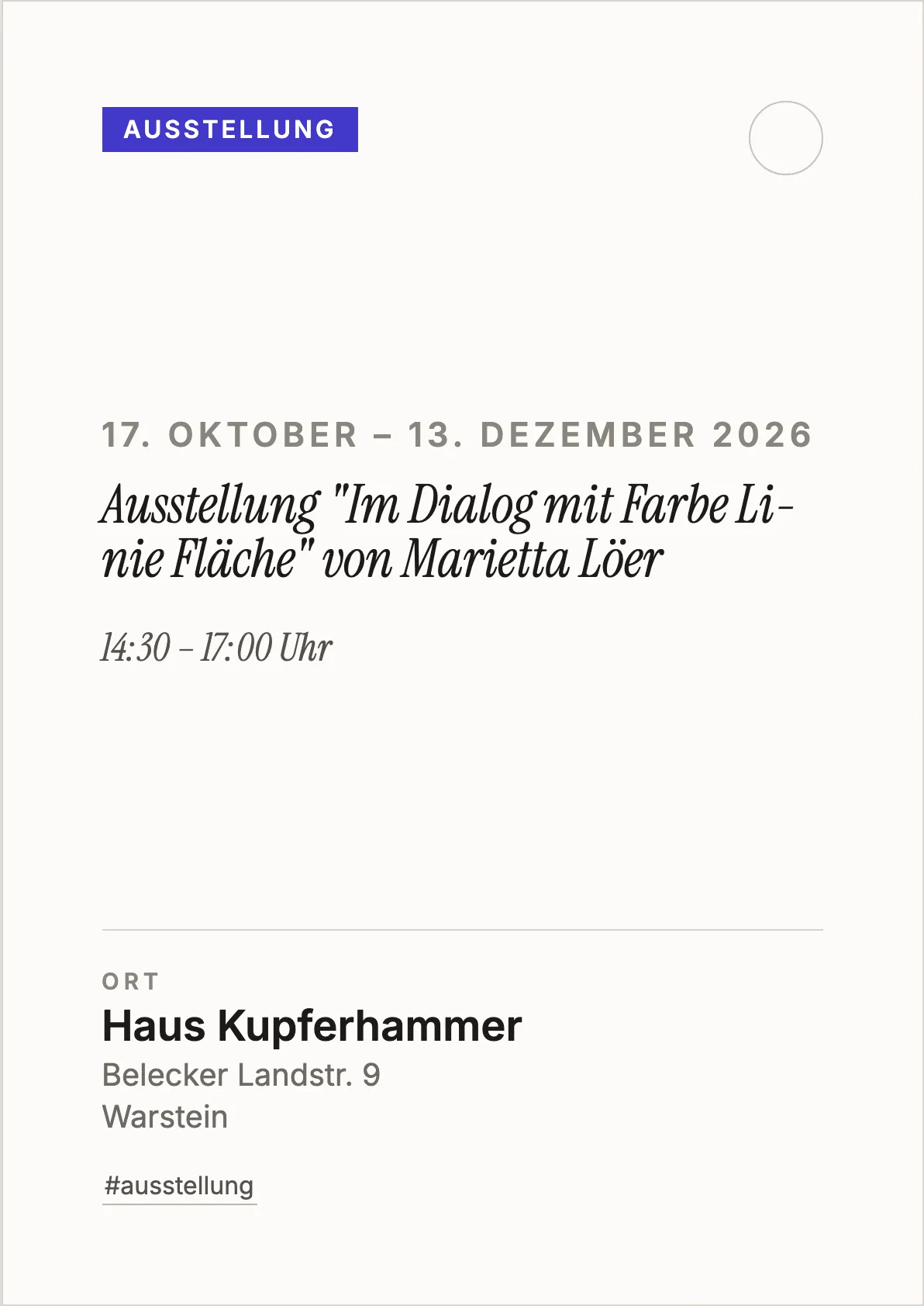 Veranstaltungsflyer