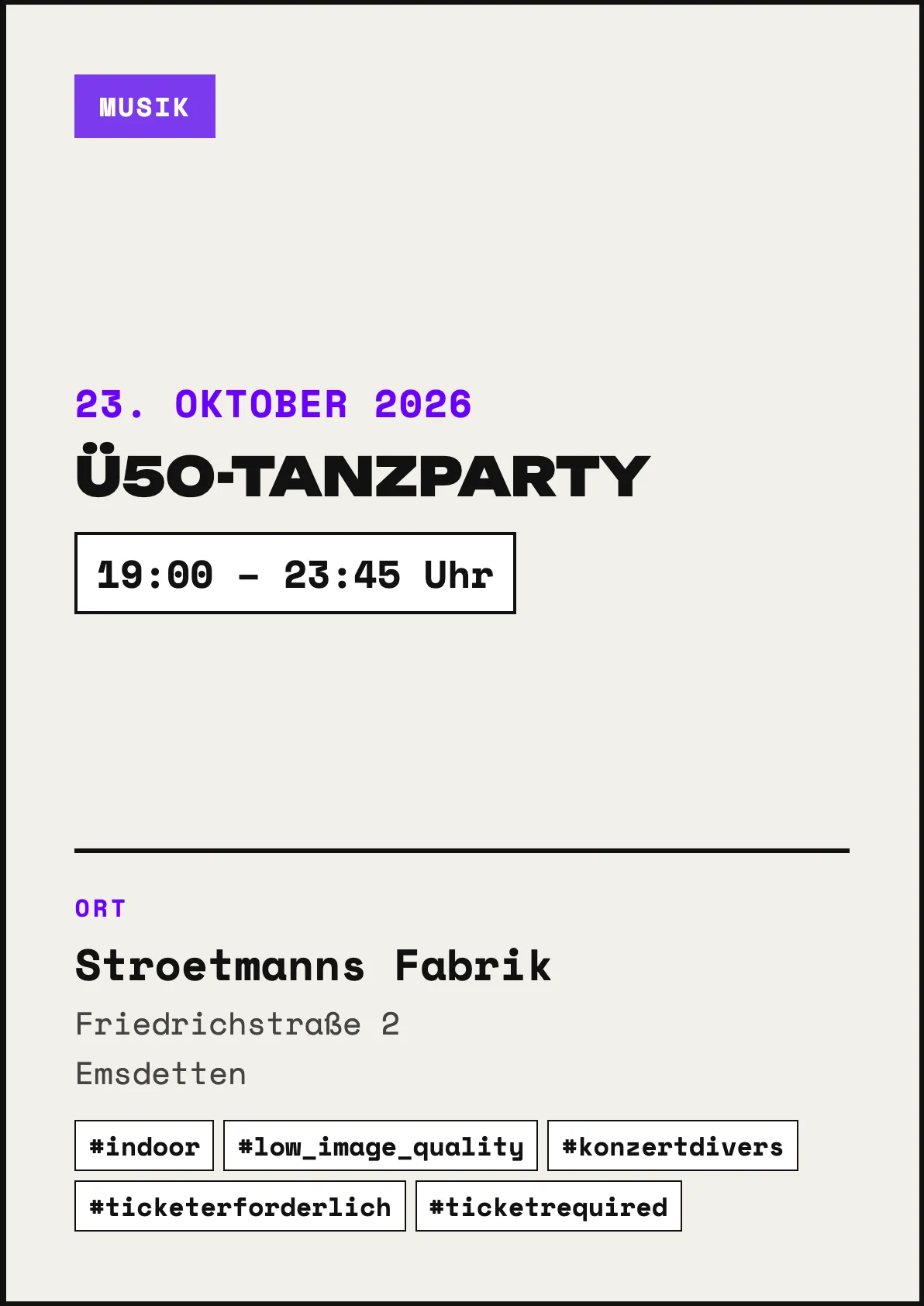 Veranstaltungsflyer