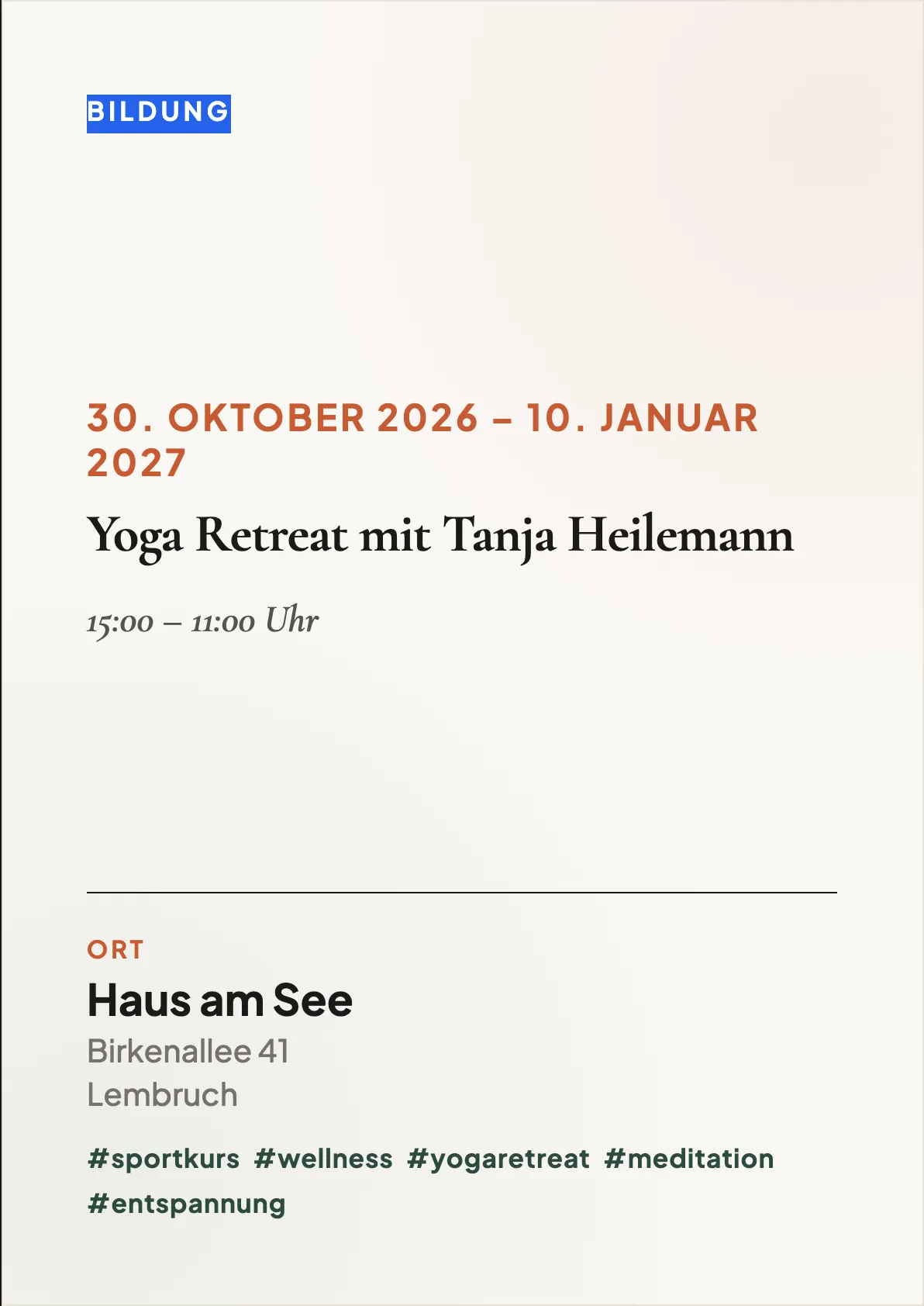 Veranstaltungsflyer